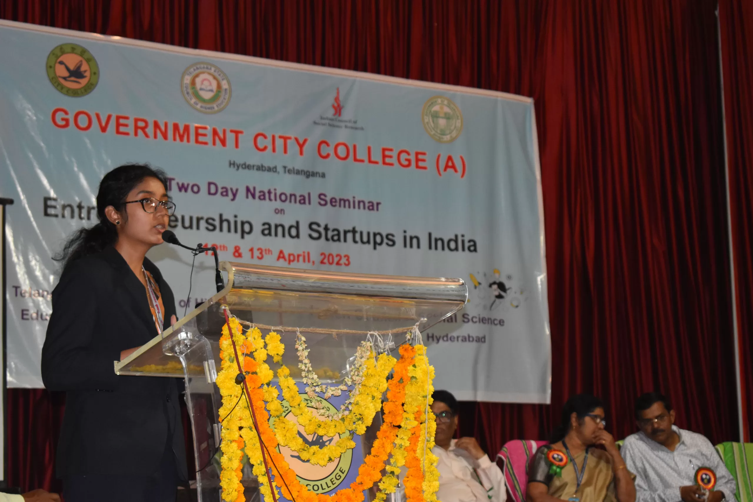 Student's Participated and Presented Research Paper at National Seminar on Entrepreneurship and Startups in India on 12 - 13th April 2023 image 1